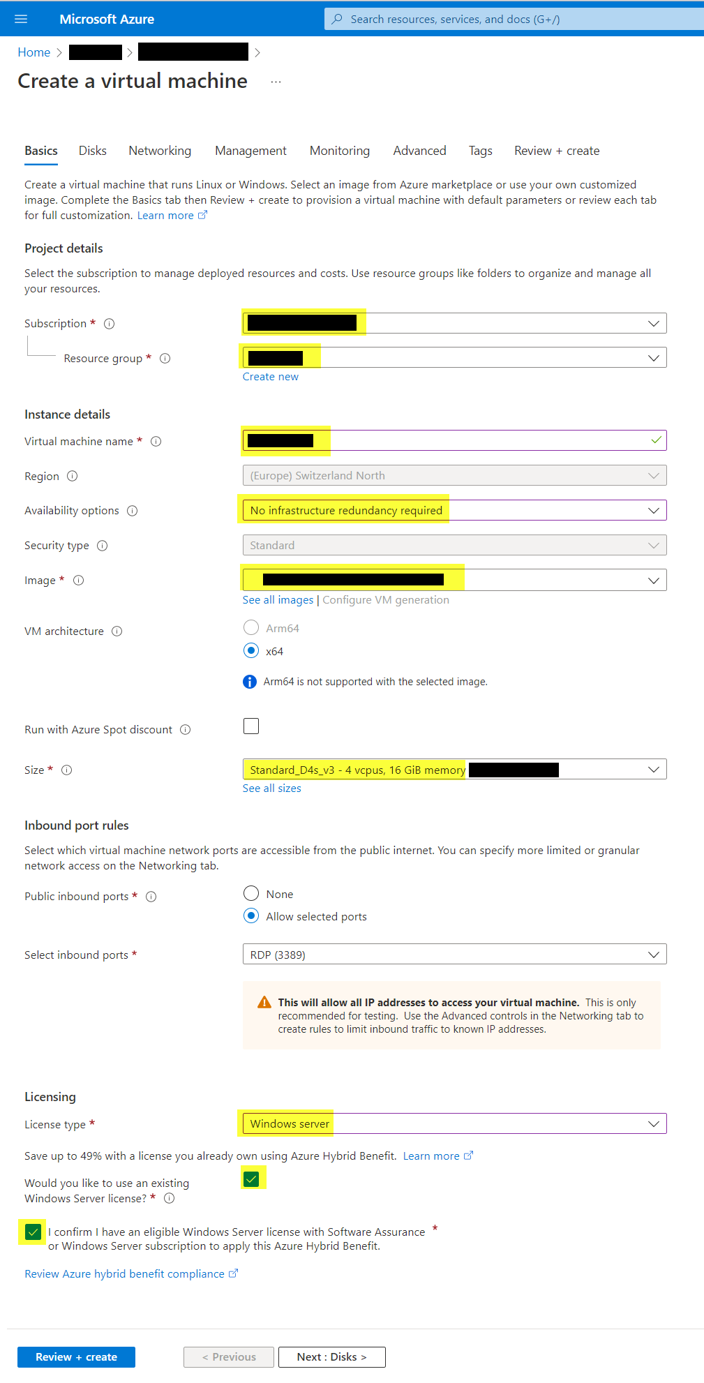 Create VM