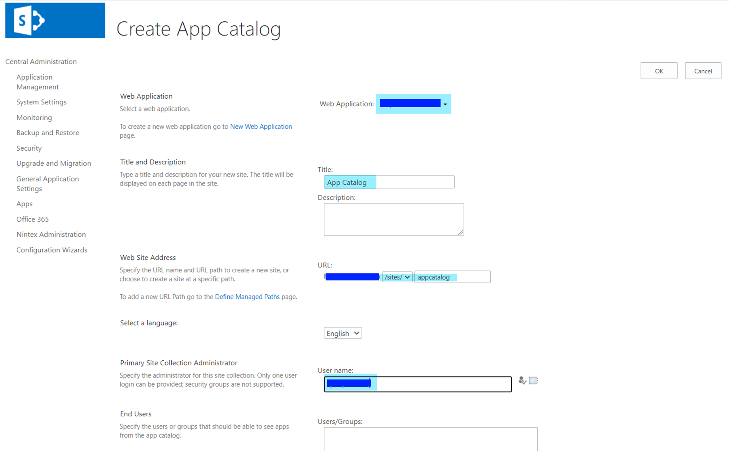Create App Catalog